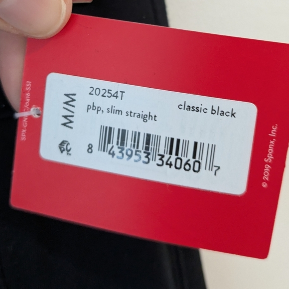 SPANX PerfectFit Ponte Slim Straight Pant in Black - Picture 4 of 8